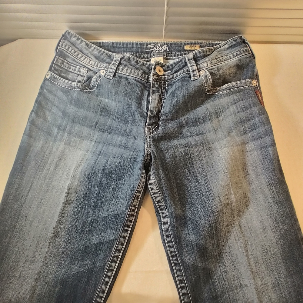 Silver Suki Jeans Bootcut Mid Rise Curve Womens - Picture 8 of 13